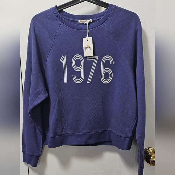Marine Layer Vintage Terry 1976 Graphic Pullover Sweatshirt Women’s Size Small - Picture 2 of 13